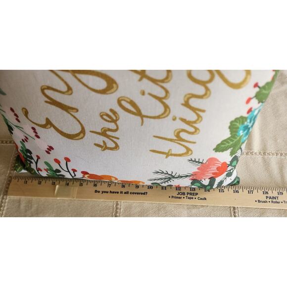 THROW PILLOW-PIER 1 Vintage-Inspirational Message -White-Floral-16"x16" - Picture 14 of 15